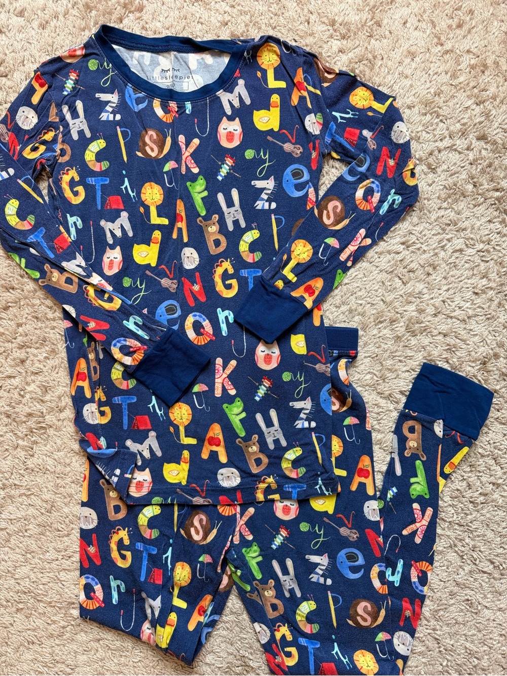 Little Sleepies Alphabet Friends Pajamas 9/10